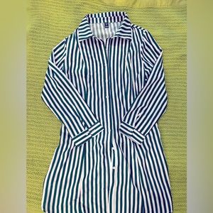 Women’s Vertical Pinstriped Shirtdress